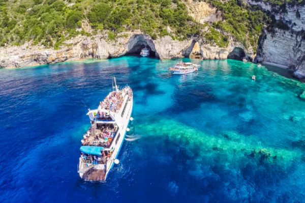 From Corfu: Day Cruise to Paxos, Antipaxos, and Blue Caves