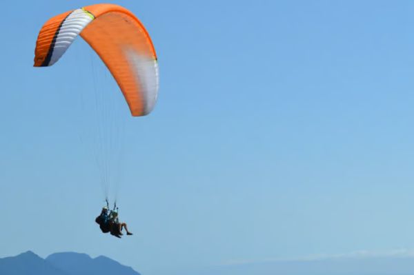 Corfu: Paragliding Tandem Flight Above Pelekas Town