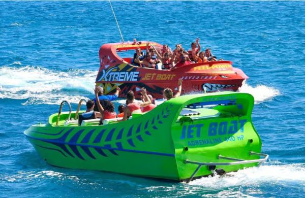 Hersonissos: Jet Boat Tour with Snorkeling